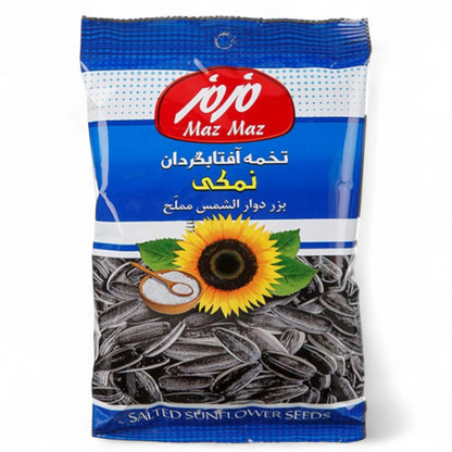 Maz Maz Salted Sunflower Seeds – 55g | Crunchy Roasted Snack with Natural Sea Salt | Tasty & Healthy Seeds for On-the-Go Munching - Damoo