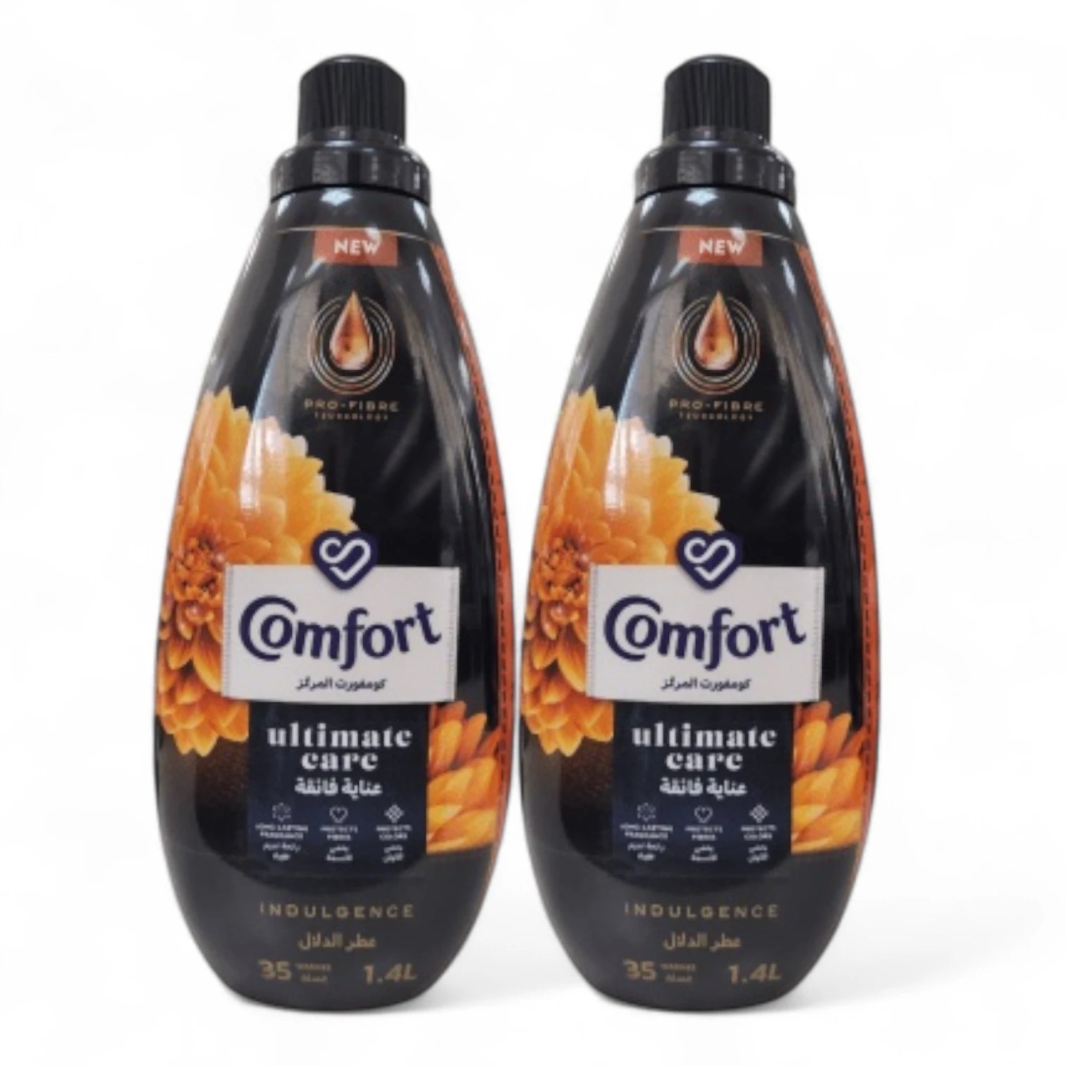 Comfort Ultimate Care Fabric Softener Indulgence – 1.4L × 2 Bottles Offer Pack, Pro-Fibre Technology, Long-Lasting Fragrance & Gentle Clothes Conditioner - Damoo