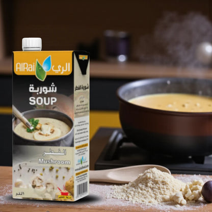 Al Rai Creamy Mushroom Soup 1L – Ready-to-Serve Savory Soup for Quick Meals or Gourmet Bases - Damoo