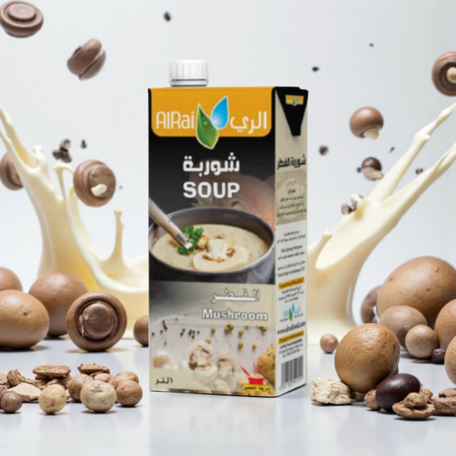 Al Rai Creamy Mushroom Soup 1L – Ready-to-Serve Savory Soup for Quick Meals or Gourmet Bases - Damoo