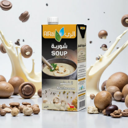 Al Rai Creamy Mushroom Soup 1L – Ready-to-Serve Savory Soup for Quick Meals or Gourmet Bases - Damoo