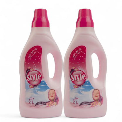 Style Dilute Fabric Softener Floral Breeze – 2 Liter × 2 Bottles Offer Pack, Gentle Clothes Care Conditioner with Long-Lasting Fresh Fragrance & Easy-Pour Handle - Damoo