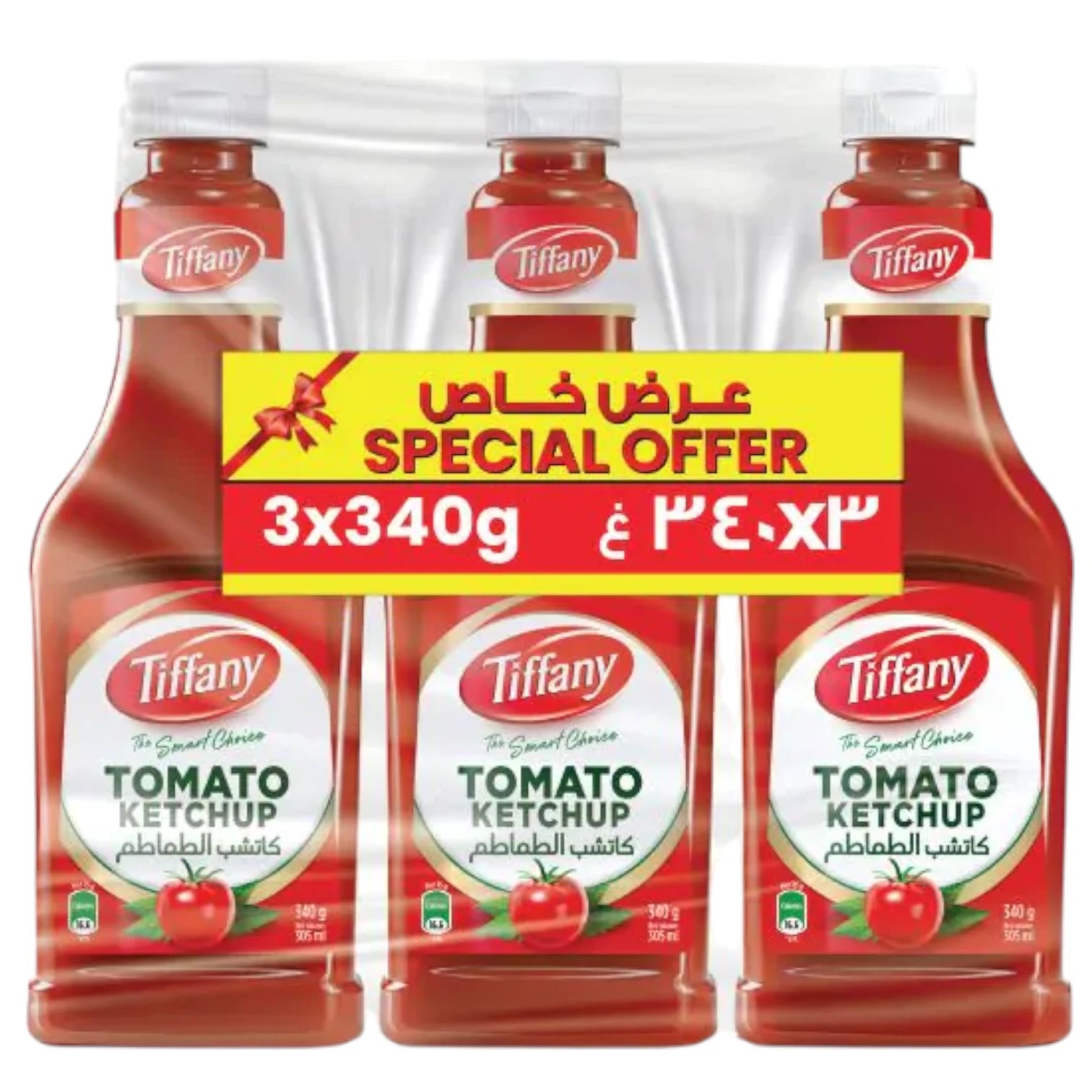 Tiffany Tomato Ketchup 3x340g – Value Pack | Special Offer | Rich & Tangy Tomato Flavor | Ideal for Snacks & Meals - Damoo