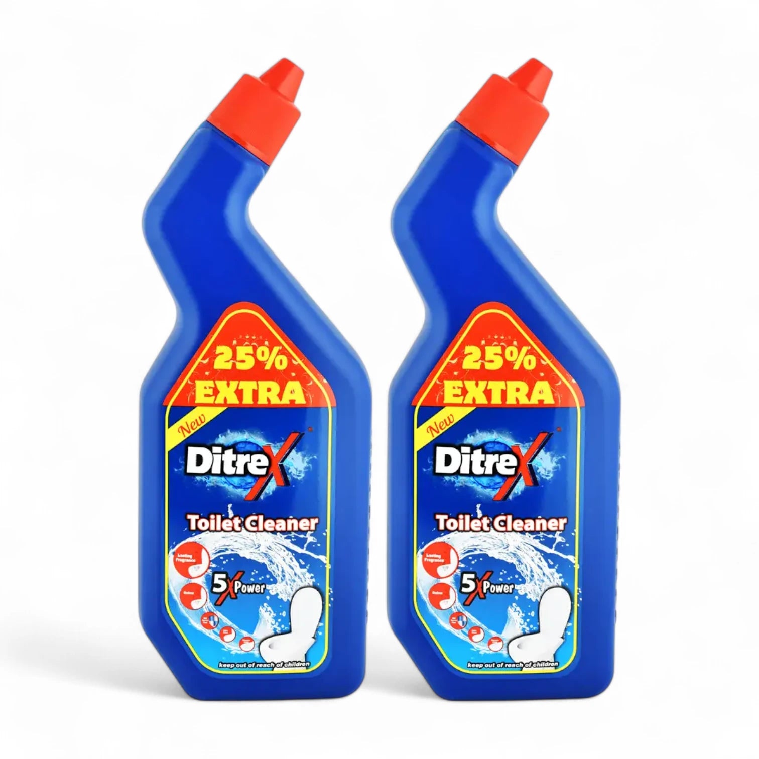 Ditrex Toilet Cleaner Blue – 750ml x 2 Pieces | Organic & Unscented Toilet Bowl Cleaner | Removes Stains & Kills Germs