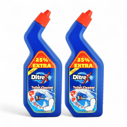 Ditrex Toilet Cleaner Blue – 750ml x 2 Pieces | Organic & Unscented Toilet Bowl Cleaner | Removes Stains & Kills Germs