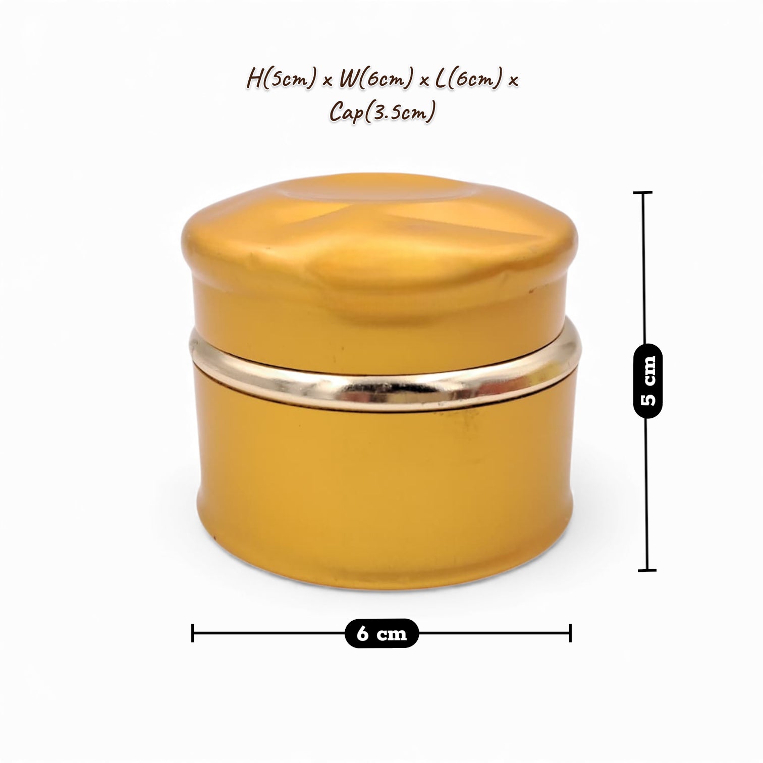 Cosmetic Cream Jar 30g – Premium Plastic Container with Aluminium Cap for Skincare & Face Creams – Travel-Friendly High-Quality Packaging (5H x 6W × 6L CM | Cap 3.5 CM) - Damoo