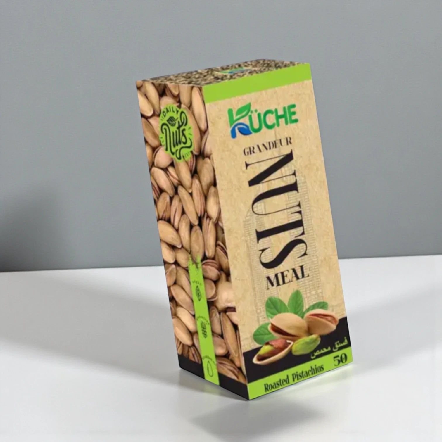 Kuche Grandeur Pistachios – 50g Pack | Premium Roasted Nuts | Crunchy & Lightly Salted Snack | Healthy On-the-Go Treat - Damoo