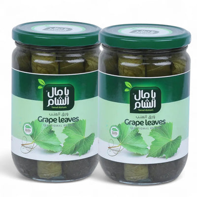 Yamal Alsham Grape Leaves 2 x 300g – Special Offer | Ready for Stuffing | Preserved in Brine | Authentic Middle Eastern Taste - Damoo