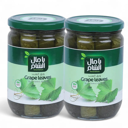 Yamal Alsham Grape Leaves 2 x 300g – Special Offer | Ready for Stuffing | Preserved in Brine | Authentic Middle Eastern Taste - Damoo