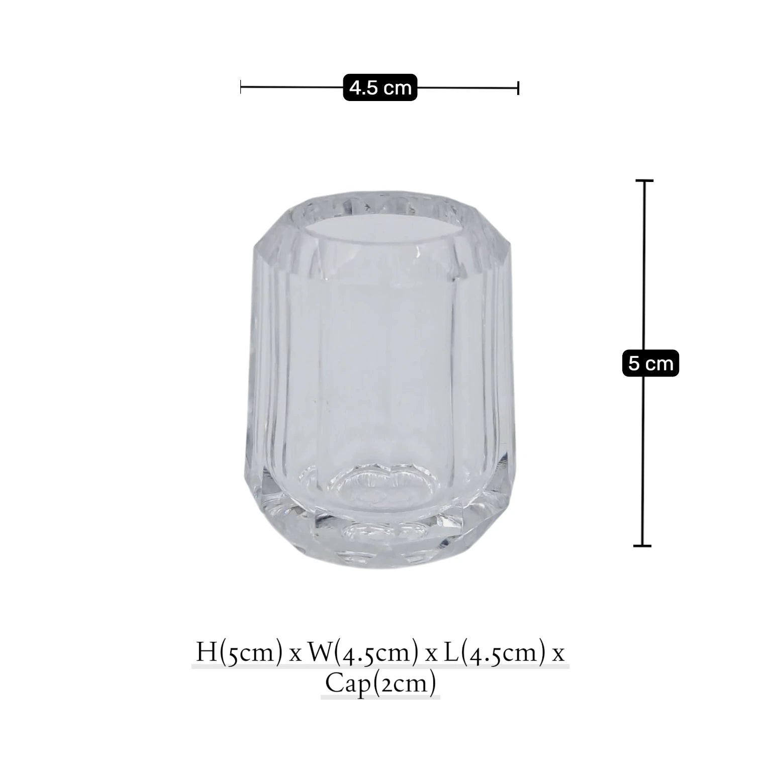 Clear Acrylic Toothpick Holder, Multi-Purpose Cotton Swab & Pen Holder (8H x 5L x 5W CM), Stylish Tabletop Organizer – Available in 2 Designs - Damoo