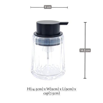 SHENGYA Foaming Soap Dispenser 280ml, Transparent Refillable Plastic Pump Bottle for Bathroom & Kitchen Countertop - Damoo