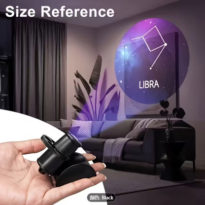 Projection Lamp with Interchangeable Film Slides – 4K Ultra HD Crystal Clear Display, USB Rechargeable Night Light Projector for Home, Kids Room, and Party Decoration - Damoo