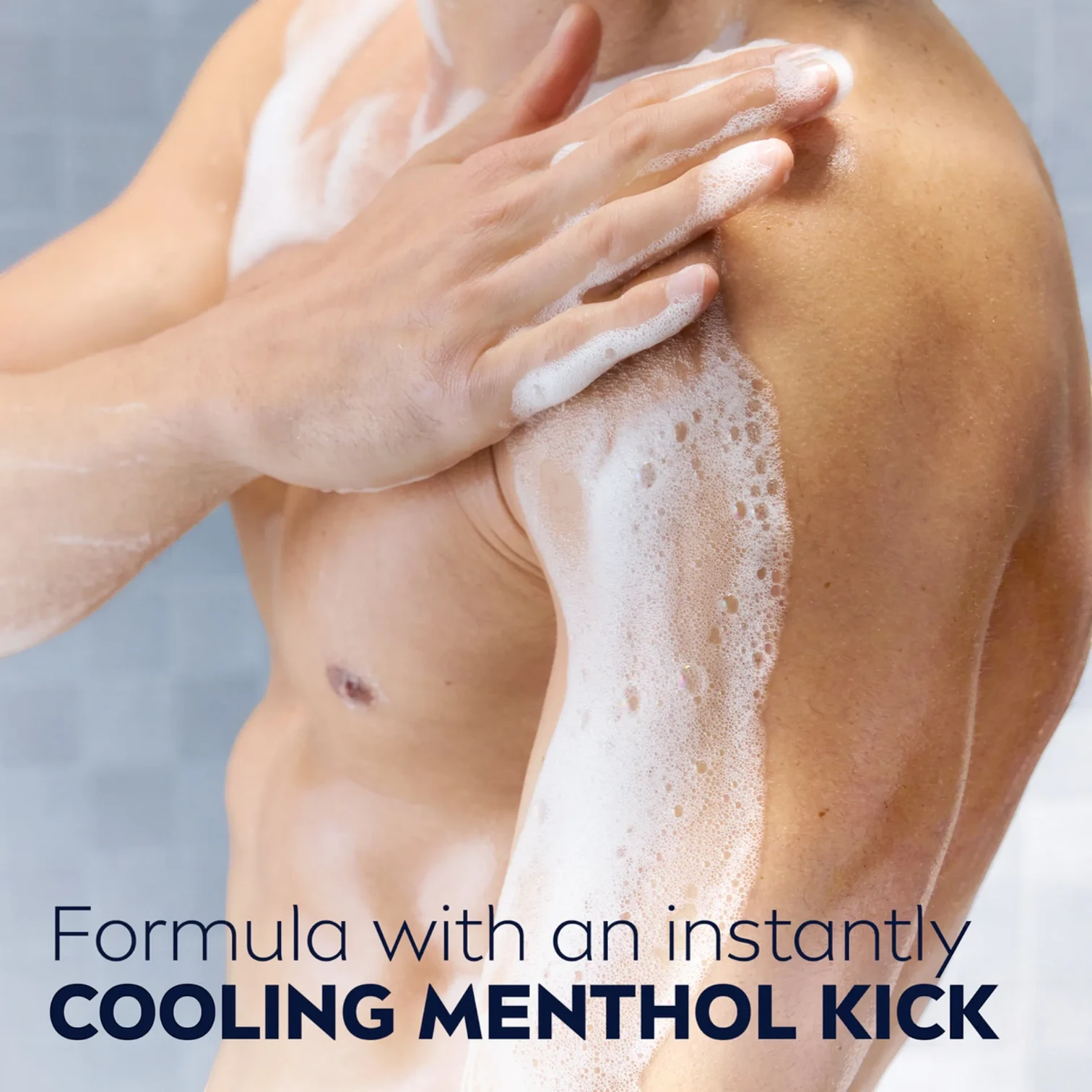 NIVEA MEN Cool Kick Shower Gel 250ml – 3in1 Body Face & Hair Wash with Icy Menthol 24H Fresh Effect pH Balanced Daily Cleanser - Damoo