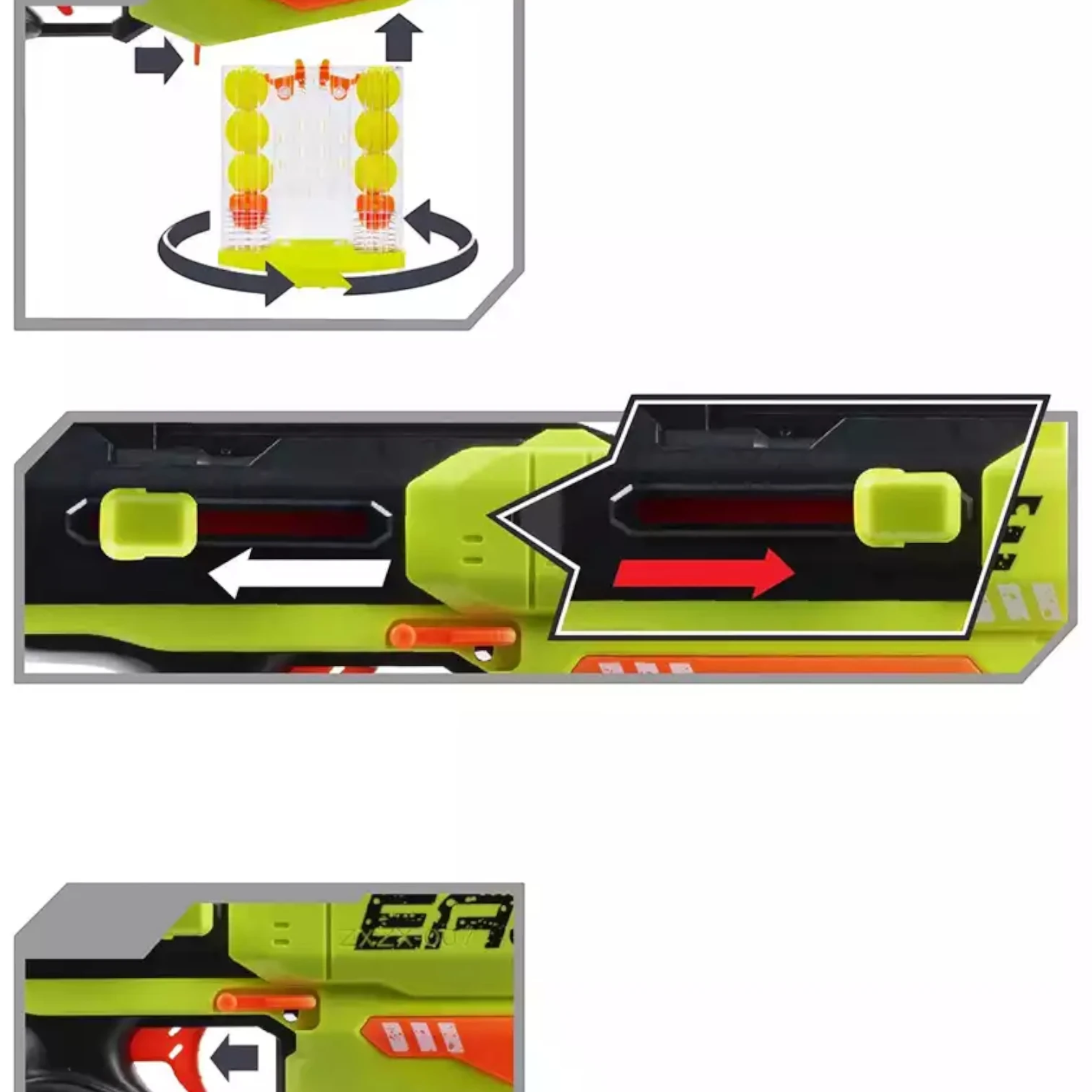 Eagle Agent Precision Assault Blaster – 12 Soft Ball Rounds, Mechanical Spring-Action Toy Rifle with Scope & Bipod, Kids Nerf Rival Style Gun - 6+ Years