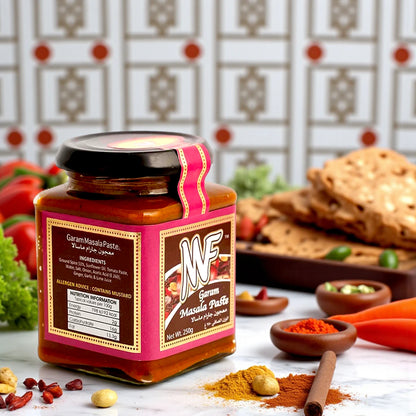MF Garam Masala Paste – 250g | Traditional Indian Spice Blend for Rich, Aromatic Cooking | Halal, Vegetarian, No Preservatives - Damoo