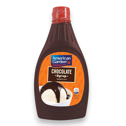American Garden Chocolate Syrup 680g – Gluten Free Vegetarian Dessert Topping for Ice Cream, Pancakes, Waffles, Milkshakes & Baking - Damoo