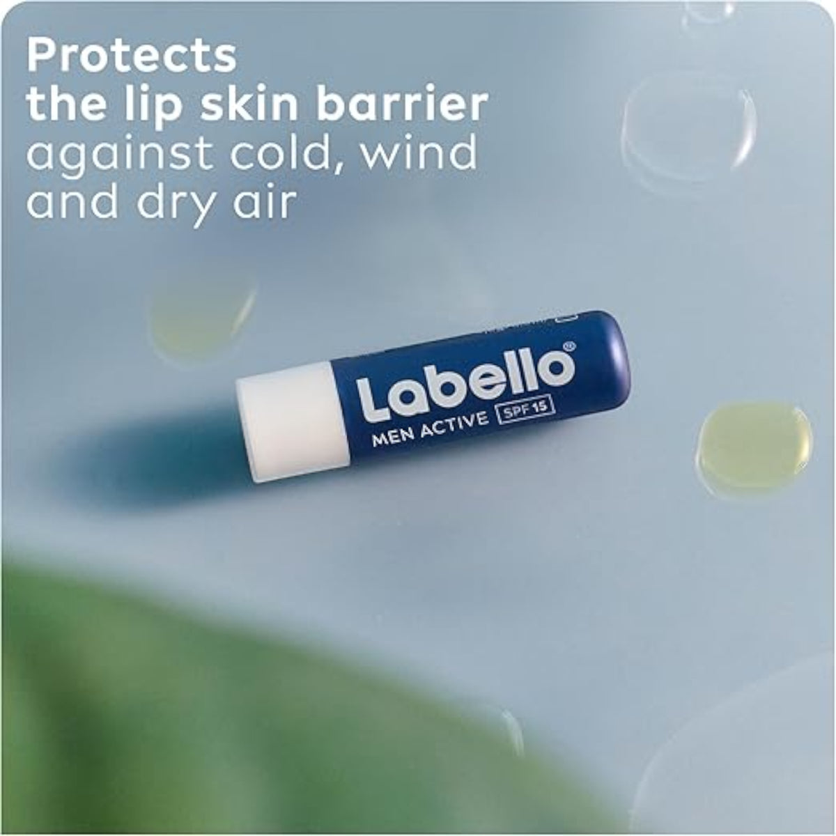 Labello Men Active Lip Balm – 24H Moisture with SPF 15, Improved Formula, Shea Butter & Natural Oils – Hydrating & Protective Lip Care for Men (4.8g) - Damoo