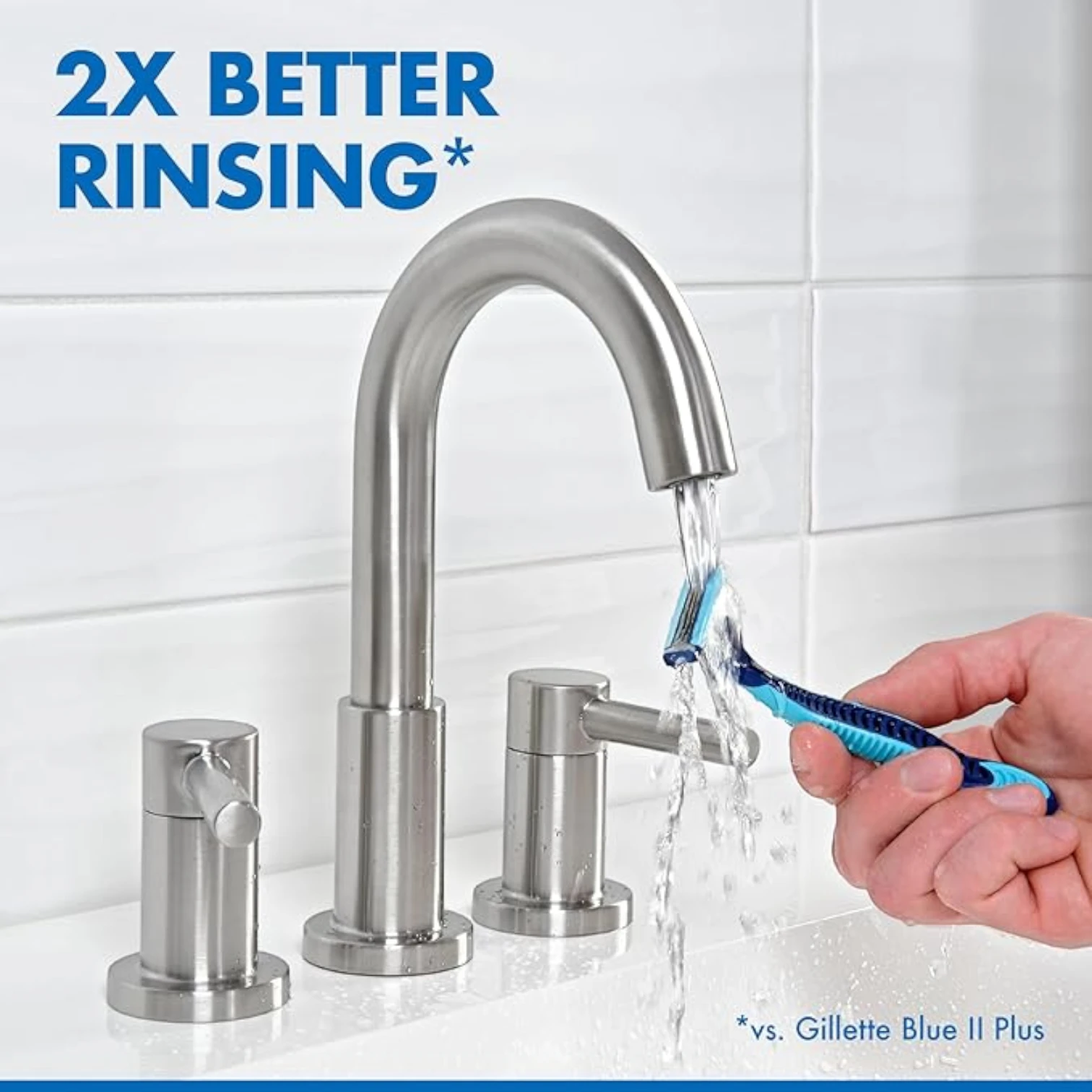 Gillette Blue 3 Cool Disposable Razors for Men – Triple Blade Shaving System with Eucalyptus Lubrastrip, Cooling Fresh Sensation & Up to 36 Closer Shaves – Pack of 3 - Damoo