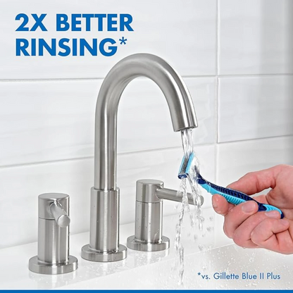 Gillette Blue 3 Cool Disposable Razors for Men – Triple Blade Shaving System with Eucalyptus Lubrastrip, Cooling Fresh Sensation & Up to 36 Closer Shaves – Pack of 3 - Damoo