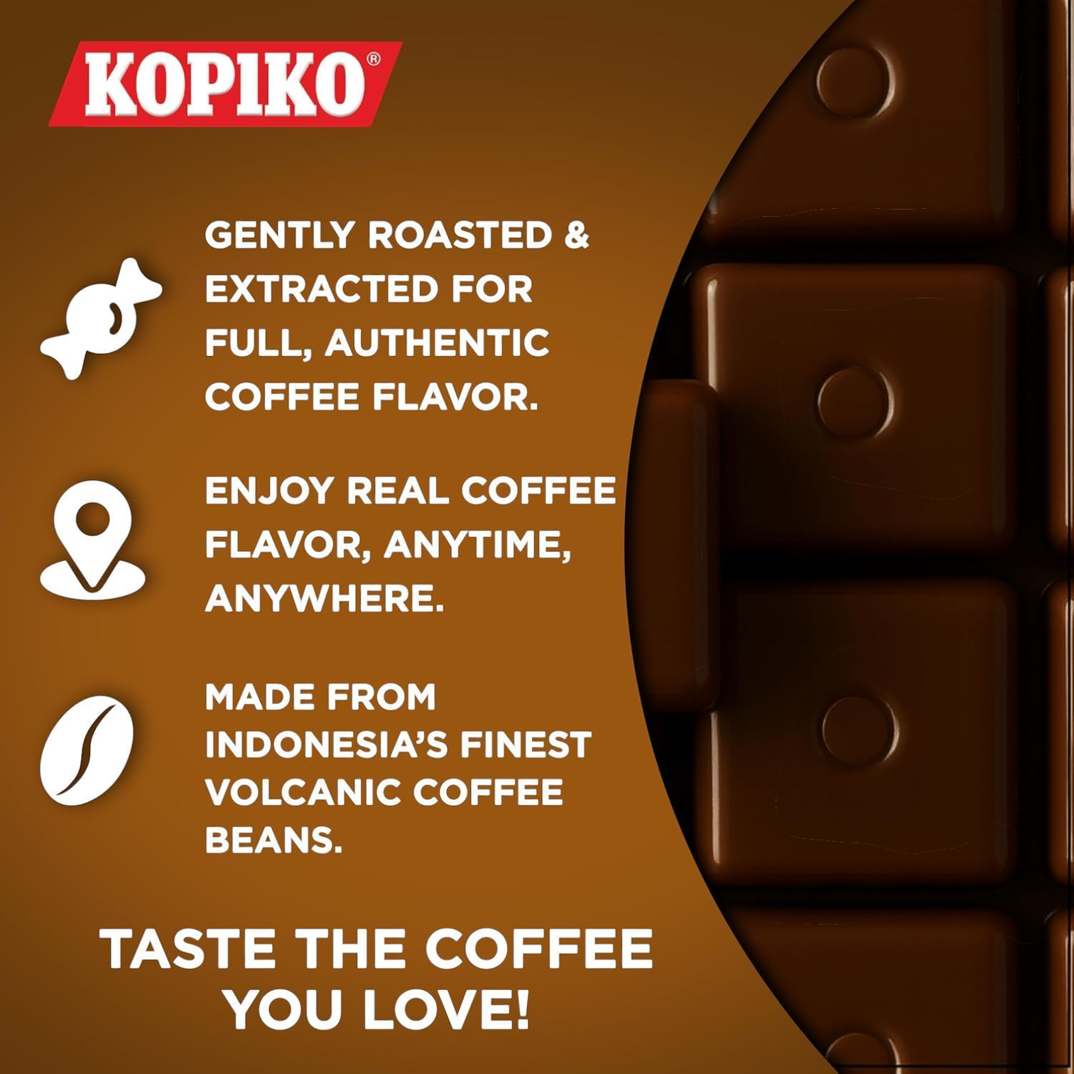 Kopiko Coffee Candy Bag – Bold Coffee Flavored Hard Candy Made with Real Coffee Extract, Individually Wrapped (140g) - Damoo