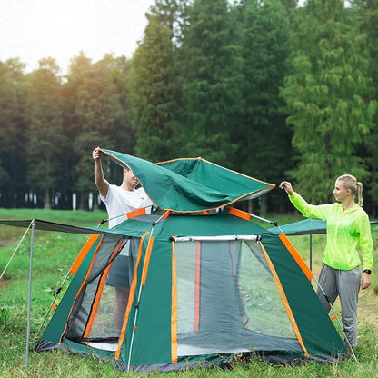Automatic Camping Tent – 3 Second Quick Opening Pop-Up Tent with Ventilation & Mosquito Prevention – Waterproof Outdoor Family Tent for 3 to 6 Persons, Easy Setup for Camping, Hiking, and Beach
