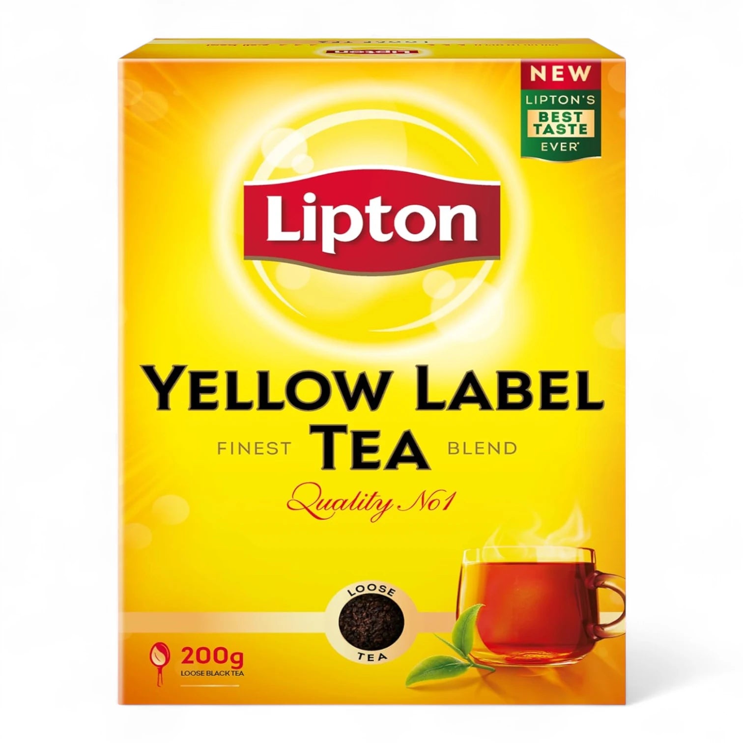 Lipton Yellow Label Black Loose Tea – 200g | Rich & Aromatic Black Tea Leaves for Hot or Iced Brewing | Bold Flavor & Uplifting Aroma - Damoo