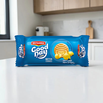 Britannia Good Day Butter Cookies Multipack 8 x 72g – Crispy Butter Biscuits with Rich Flavor – Perfect Snack for Tea Time & Lunchboxes - Damoo