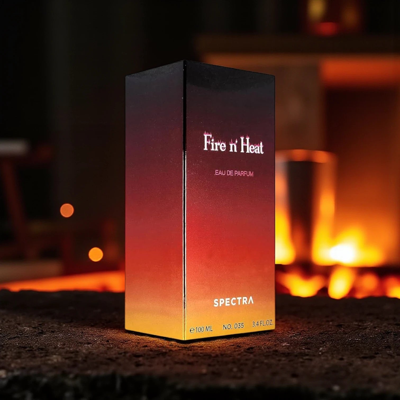 عطر سبيكترا 035 فاير أند هيت أو دي بارفان للرجال - عطر زهري، مسك وخشبي، يدوم طويلاً، 100 مل 