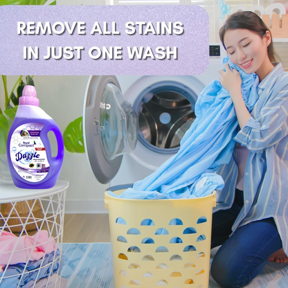 Royal Compact Dazzle Liquid Detergent 2L – Lilac Scent | Concentrated Power Gel with Active Stain Removal | Gentle Cleaning for Clothes - Damoo