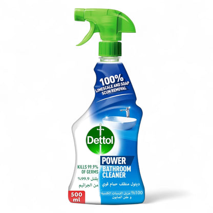Dettol Bathroom Cleaner Spray – 500ml | Kills 99.9% Germs, Removes Soap Scum & Limescale | Fresh Scent, Anti-Bacterial Cleaner for Bathroom Surfaces - Damoo