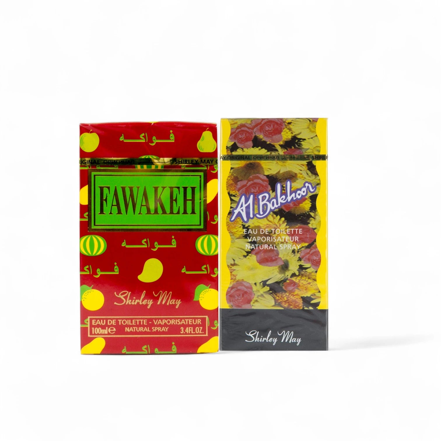 Shirley May Fawakeh & Al Bakhoor Eau de Toilette for Women – 100ml Each – Long-Lasting Floral, Spicy & Woody Fragrance – Special Offer Gift Set - Damoo
