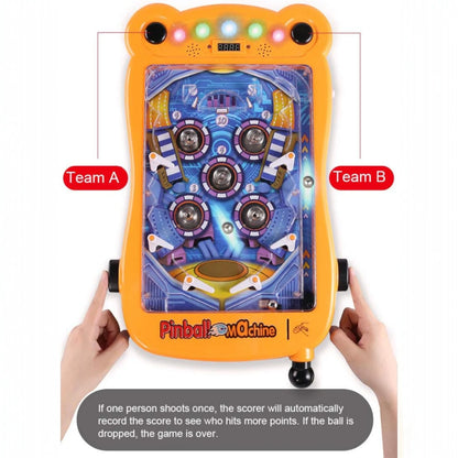 Huanuo Electronic Pinball Machine – Retro Arcade Game with Lights & Sounds, Four-Bar Design, 12 Coins | Parent-Child Interactive Toy for Kids 6+ & Adults