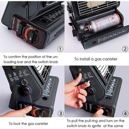 YANCHUAN 1.3kW Portable Gas Heater YC-808B – Compact Outdoor Camping Heater with Adjustable Temperature Control & Safety Features | Ideal for Tents, Fishing, Caravanning, Boating & Home Use - Damoo