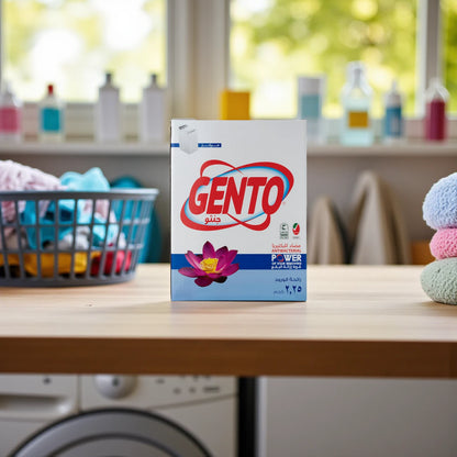 Gento Antibacterial Powder Detergent – Flower Scent, High Foam, Powerful Stain Remover for Top Load Washing & Hand Wash – 2.25Kg - Damoo