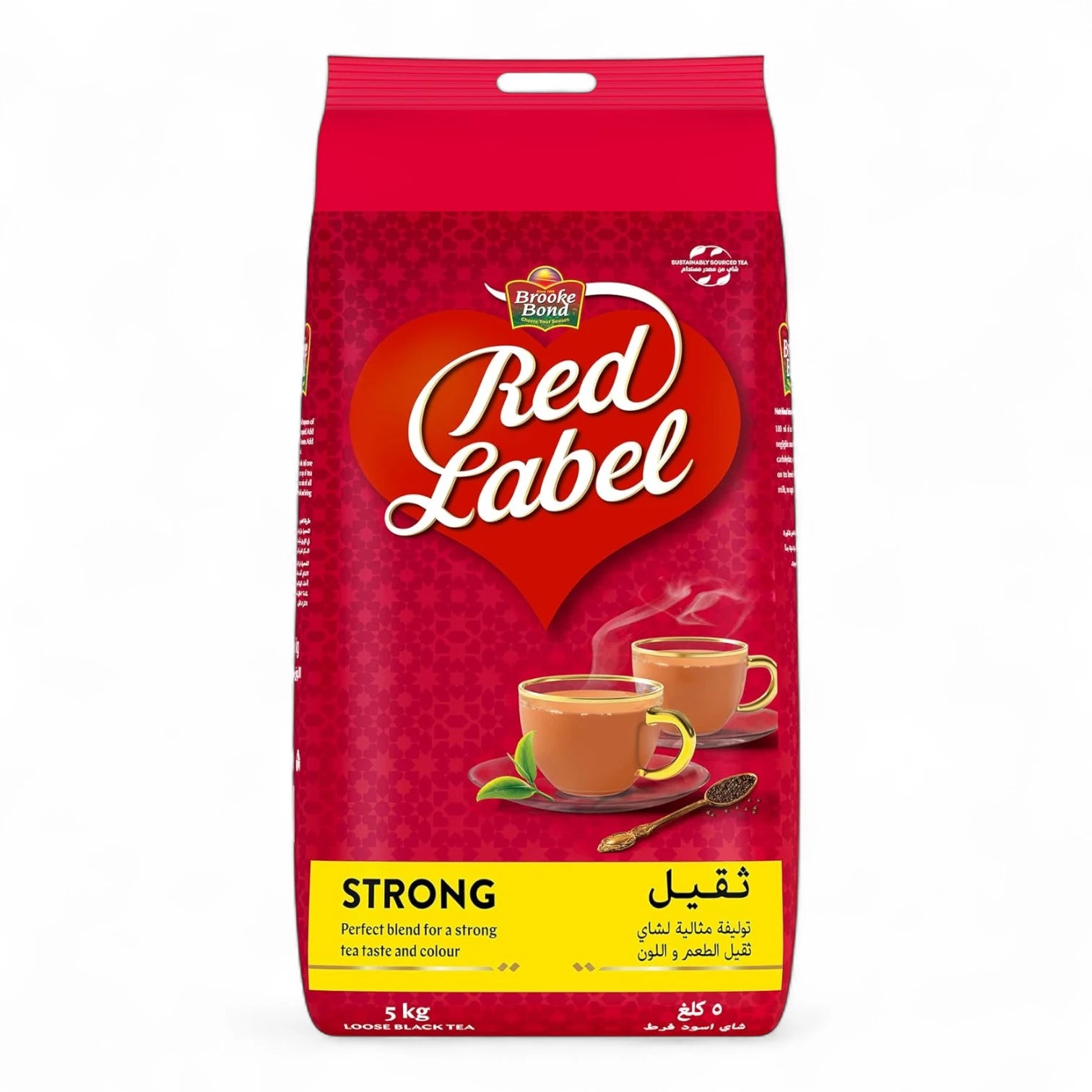 Brooke Bond Red Label Black Loose Tea – 5KG | Strong & Energizing Indian Black Tea | Perfect for Masala Chai & Daily Brewing - Damoo