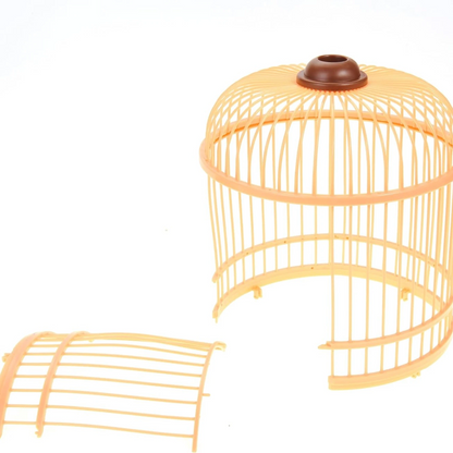 Zephyr Knight Singing & Chirping Bird in Cage – Realistic Sounds & Movements, Sound Activated, Battery Operated Pet Bird Toy, Decorative Desk & Room Accessory - Damoo
