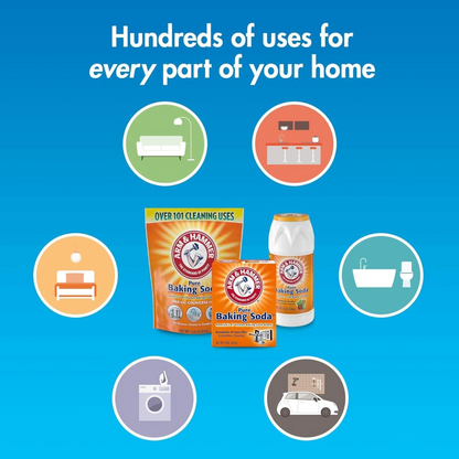Arm & Hammer Pure Baking Soda – 5LB | One Box, Countless Uses | All-Purpose Cleaner, Deodorizer & Multi-Use Household Essential - Damoo