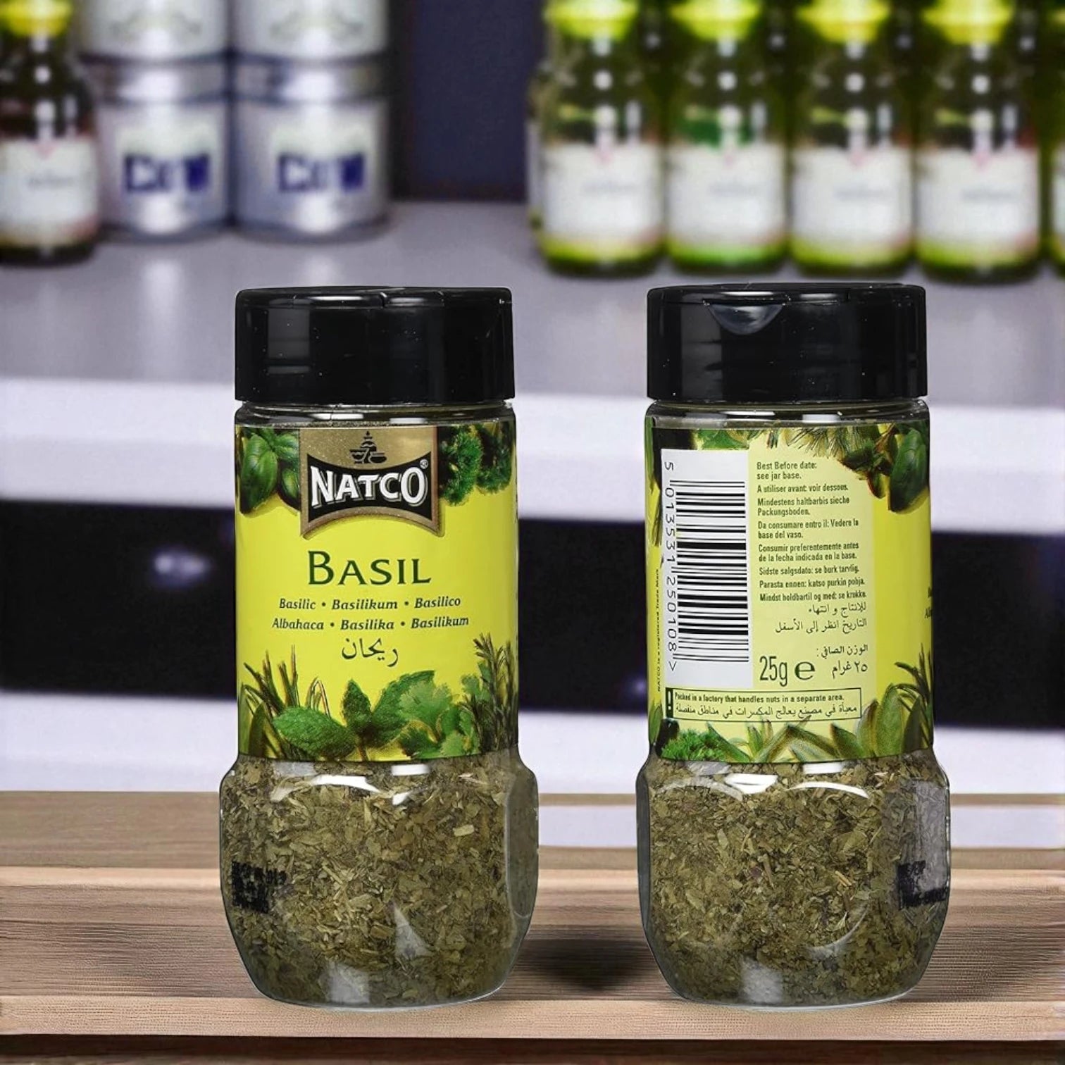 Natco Dried Basil Leaves – 25g Jar | Aromatic Herb for Italian & Mediterranean Cooking | Perfect for Pasta, Pizza, Sauces & More - Damoo