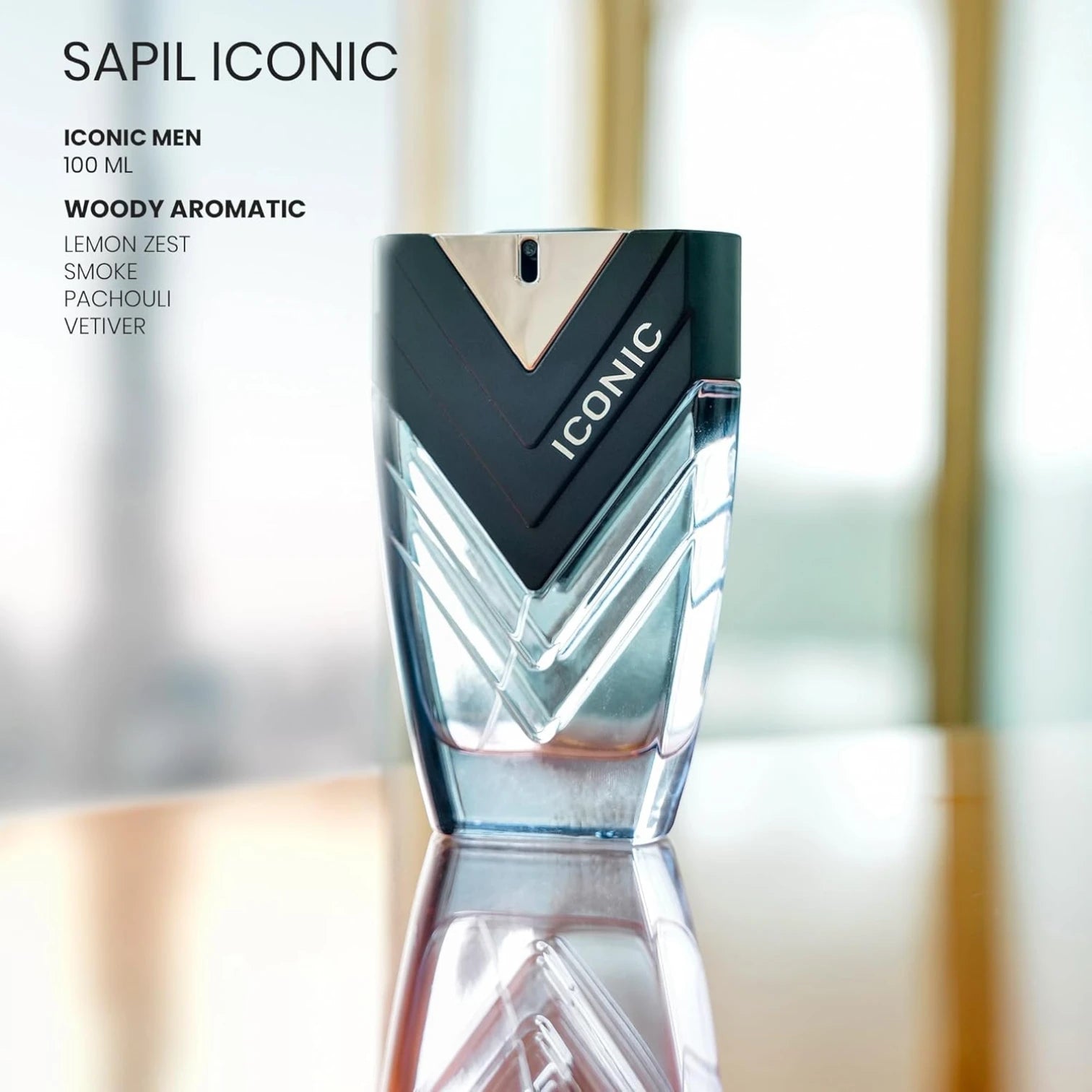 Sapil Iconic For Men Eau De Parfum – 100ml Long-Lasting Fragrance with Lavender & Lemon – Fresh, Youthful & Confident Scent - Damoo
