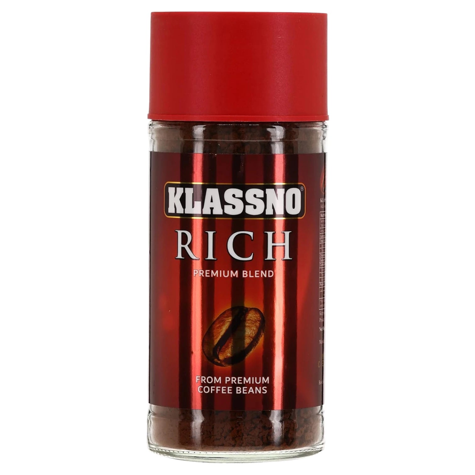 Klassno Rich Arabica Instant Coffee 100g – Premium Light Roast | Decaffeinated | Aromatic Blend from Selected Beans | Smooth & Flavorful - Damoo