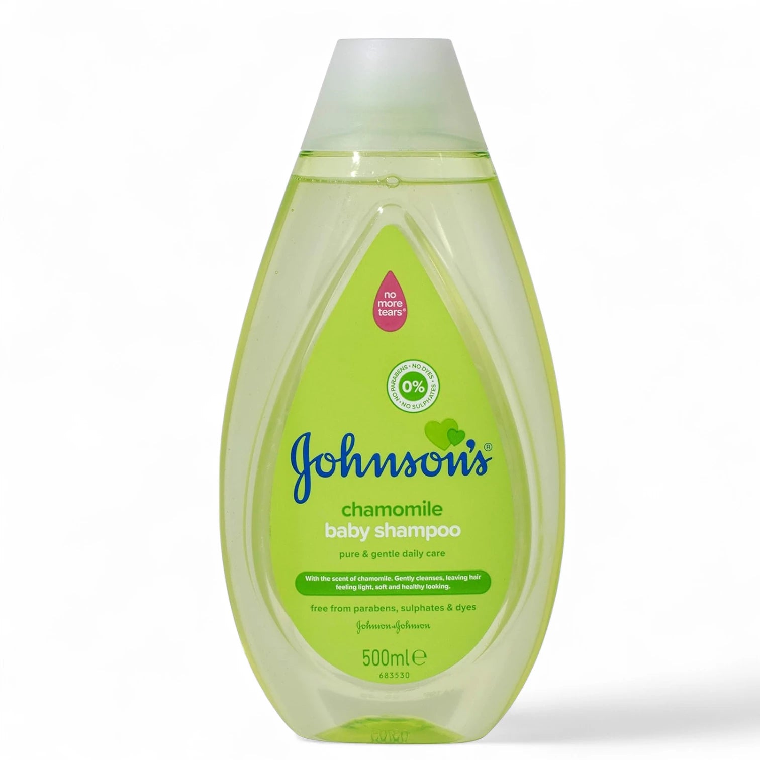 Johnson’s Baby Shampoo with Chamomile – 500ml | No More Tears Formula, Hypoallergenic & Gentle for Babies and Adults - Damoo