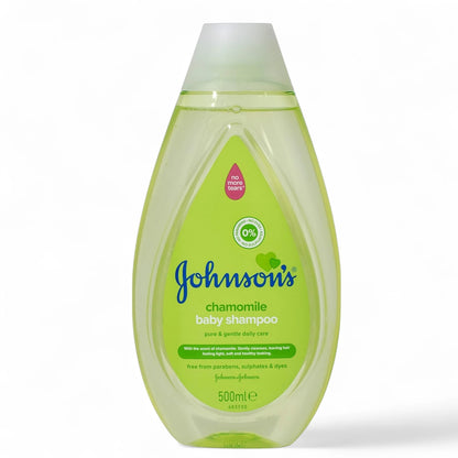 Johnson’s Baby Shampoo with Chamomile – 500ml | No More Tears Formula, Hypoallergenic & Gentle for Babies and Adults - Damoo