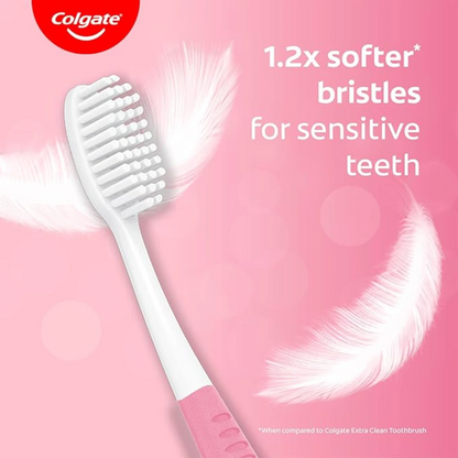 Colgate Sensitive Toothbrush – Pack of 4 | Ultra-Soft Bristles, Flexible Neck & Gentle Cleaning for Sensitive Teeth & Gums - Damoo
