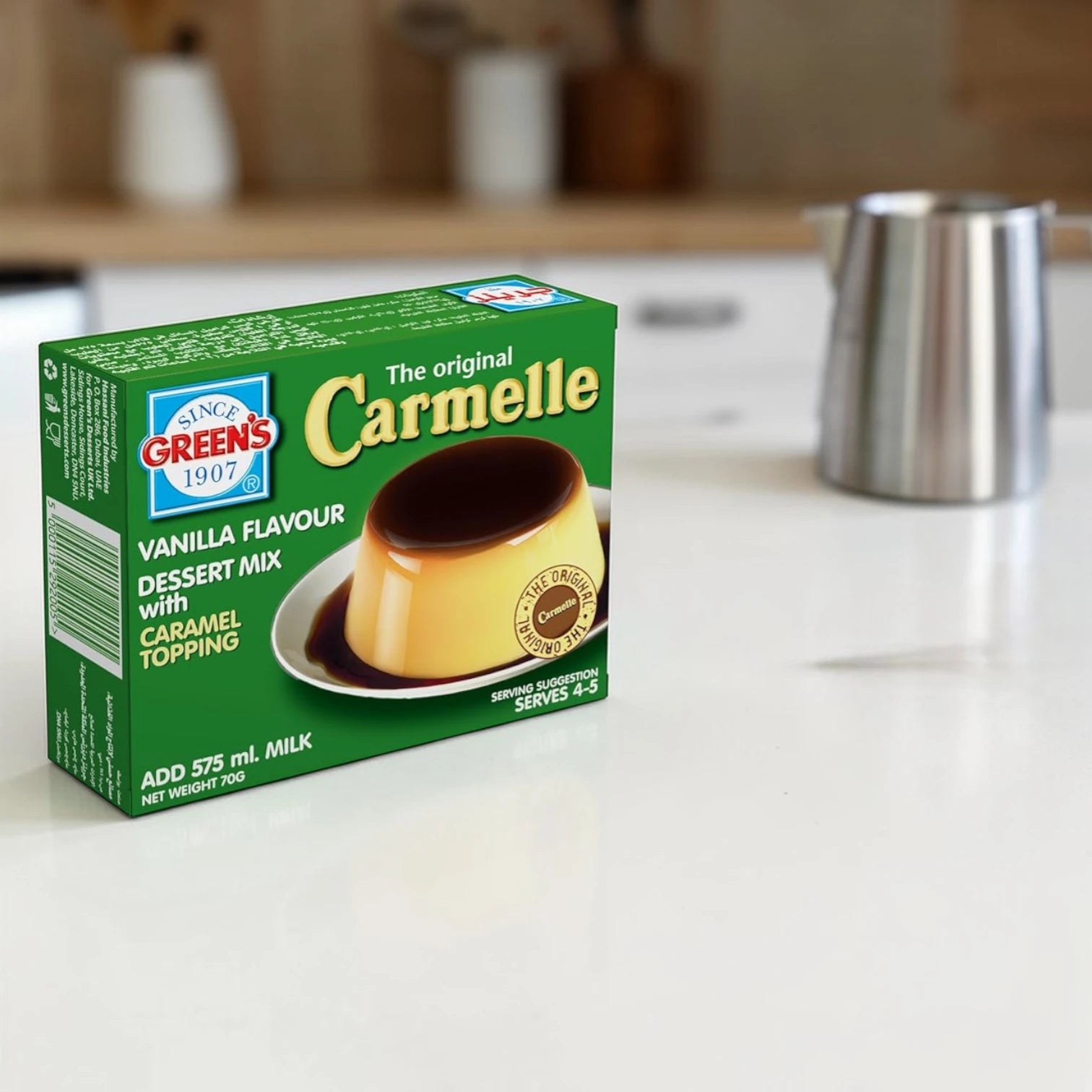 Green’s Carmelle Vanilla Dessert Mix with Caramel Topping 70g x 12 Pack – Creamy Custard Dessert Mix – Easy to Prepare Sweet Treat - Damoo