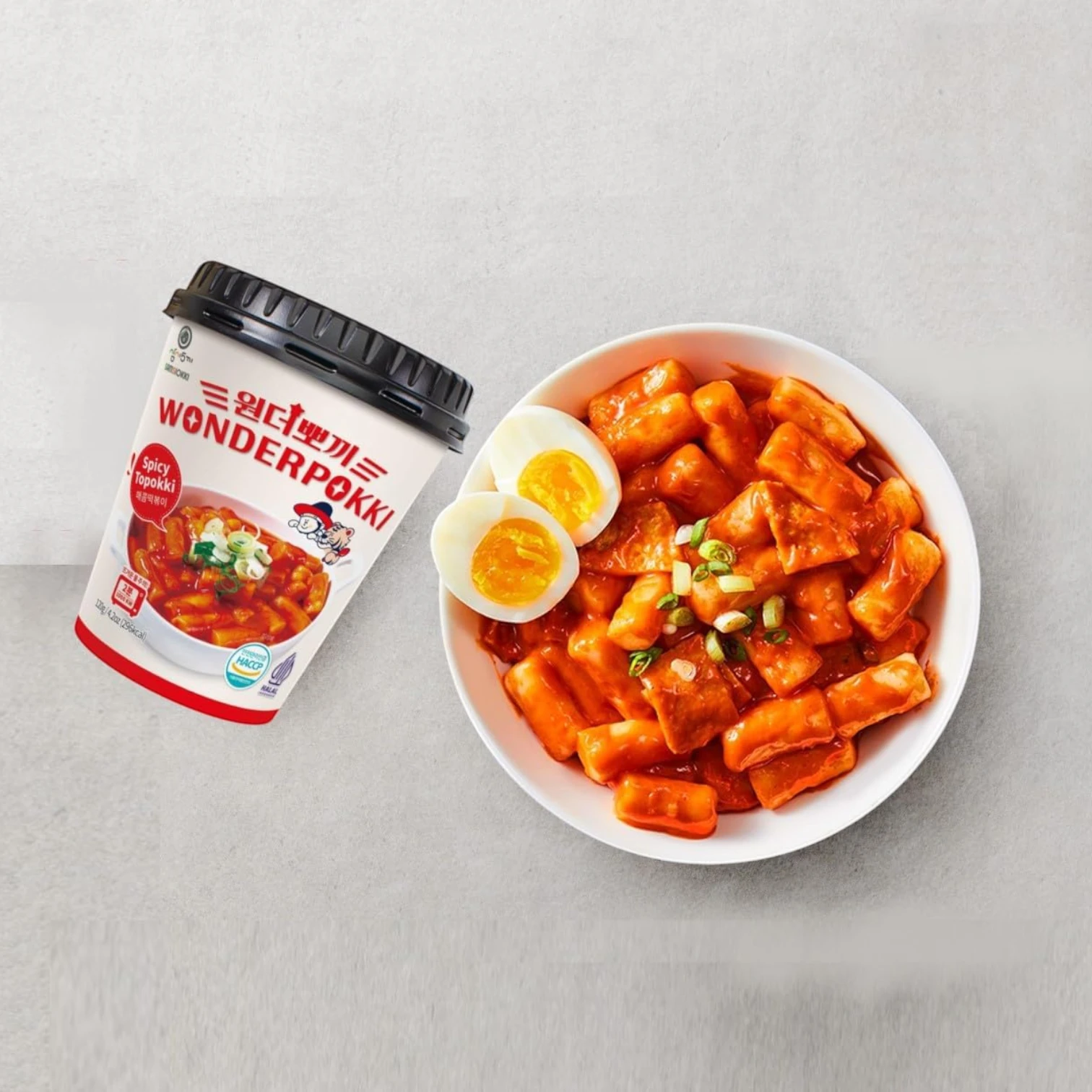 Wonderpokki Seoul Oasis Hot Spicy Premium Korean Topokki Rice Cake | Authentic Spicy topokki with Chewy Rice Cakes & Bold Korean Sauce | Instant Meal or Snack - Damoo