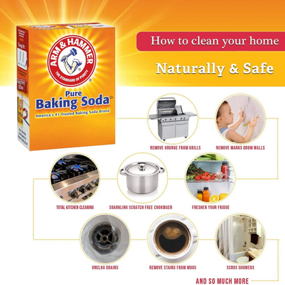 Arm & Hammer Pure Baking Soda – 5LB | One Box, Countless Uses | All-Purpose Cleaner, Deodorizer & Multi-Use Household Essential - Damoo