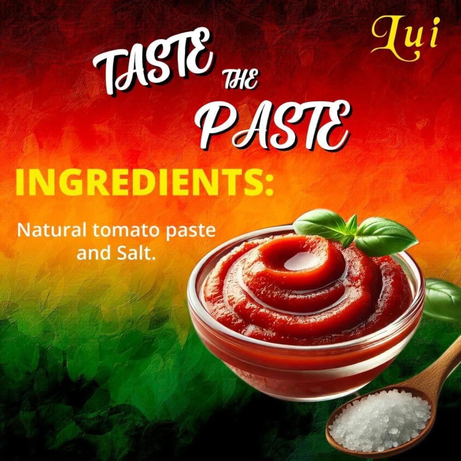 Lui Thick & Rich Tomato Paste 400g x 3 | 100% Natural | No Artificial Additives | Premium Tomato Flavor for Everyday Cooking - Damoo