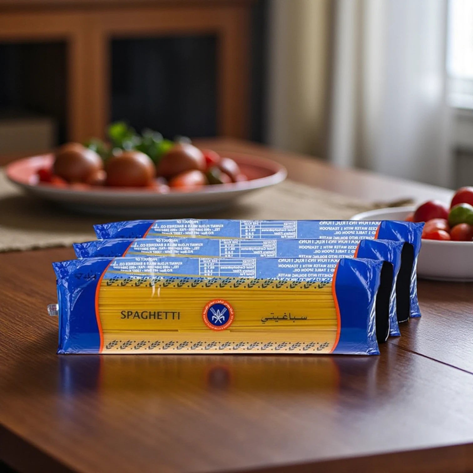 Kuwait Flour Professional Spaghetti | 3 x 400g | Premium Long Pasta | Ideal for Classic Italian Dishes | Non-Sticky & Easy to Cook - Damoo