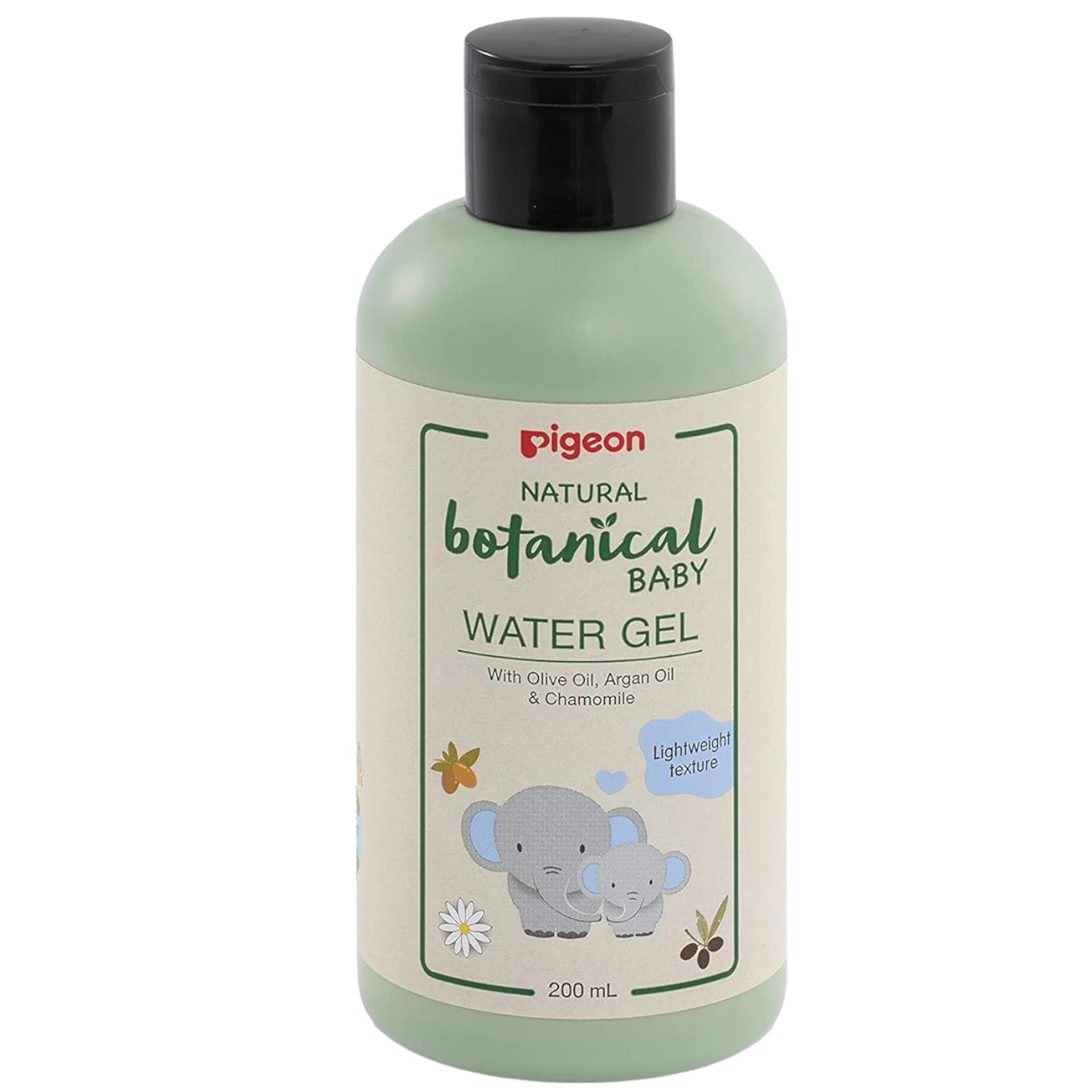 Pigeon Natural Botanical Baby Water Gel 200ml – Lightweight, Non-Greasy Gel with Olive Oil, Argan Oil & Chamomile | Alcohol-Free & Dermatologist-Tested - Damoo