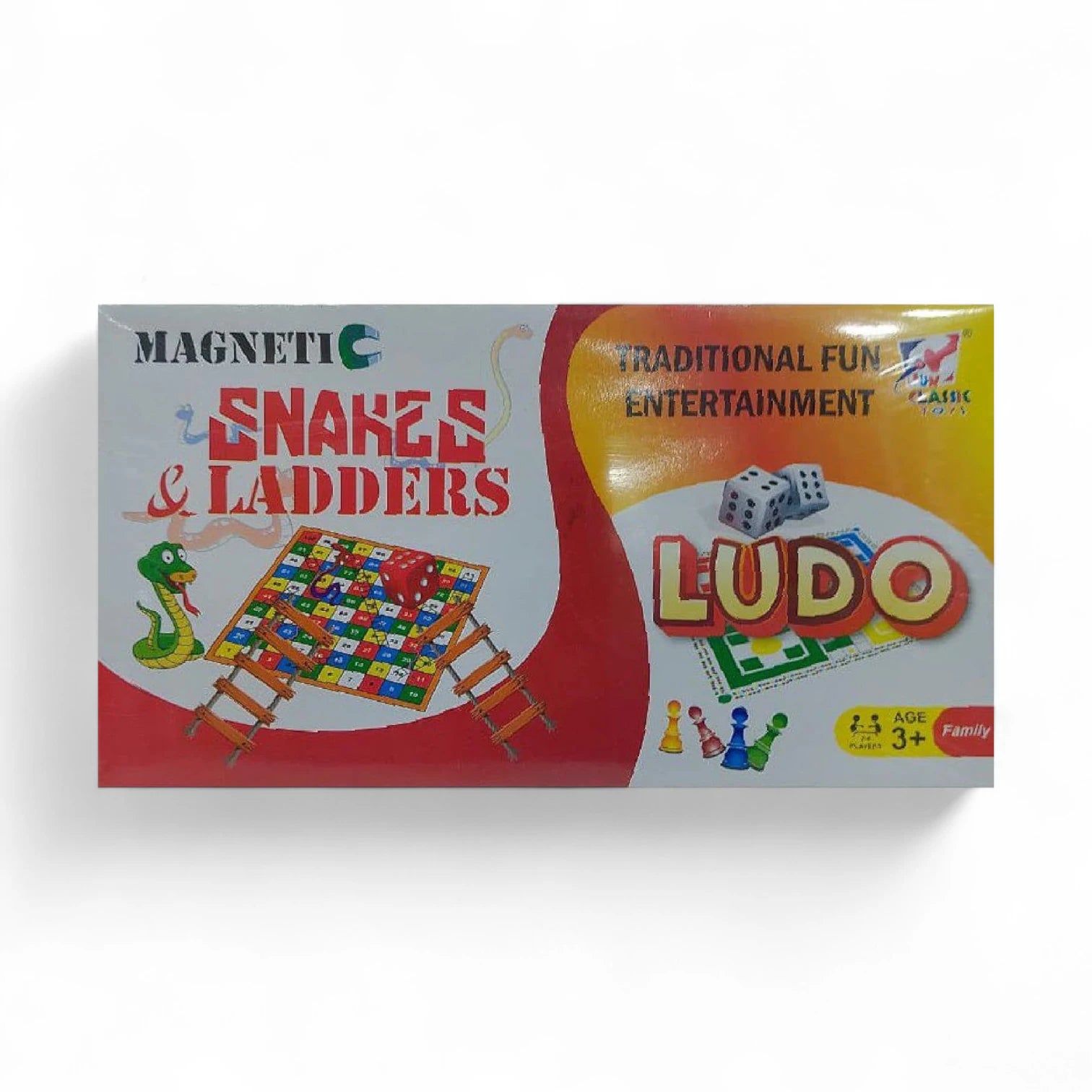 Magnetic Ludo & Snakes and Ladders Board Game Set for Kids & Adults | Classic Family Fun Multiplayer Game | Educational & Travel-Friendly Toy for Age 3+